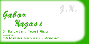 gabor magosi business card