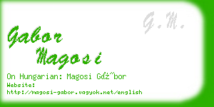 gabor magosi business card